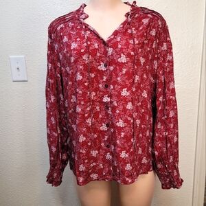 NWT Floral Red Top Large Stitch Fix